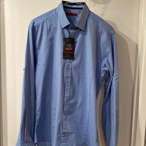 NWT Blue Dress Shirt Large